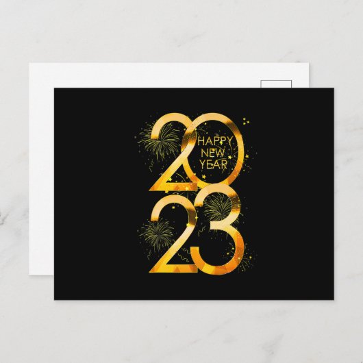 Funny New Years Eve Party Supplies 2023 Happy New Uitnodiging Briefkaart (Voorkant / Achterkant)