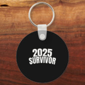 Funny New Years For Men 2025 Survivor Sleutelhanger (Voorkant)