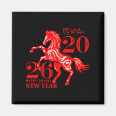 Funny New Years - Happy Chinese New Year 2026 - Fi Magneet (Voorkant)