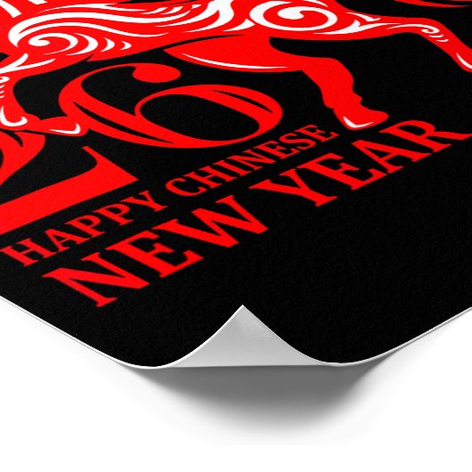 Funny New Years - Happy Chinese New Year 2026 - Fi Poster (Hoek)