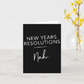Funny New Years Resolution Gift - New Years Resolu Kaart (Gele Bloem)