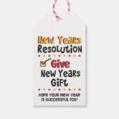 Funny New Years Resolution © New Year Humor Cadeaulabel (Voorkant)