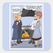 Funny New Year's Resolution Vierkante Sticker (Voorkant)