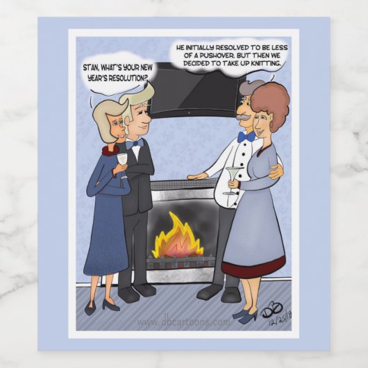 Funny New Year's Resolution Wijn Etiket (Enkel label)