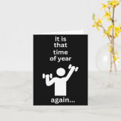 Funny New Years Resolution Workout Gym Time Exerci Kaart (Gele Bloem)