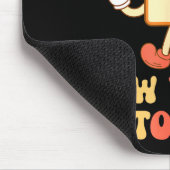 Funny New Year's Toast Bread Pun Retro Hipe Muismat (Hoek)