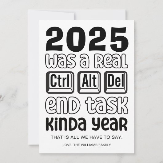 Funny New Years Vakantie Kaart (Voorkant)