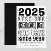 Funny New Years Vakantie Kaart (Voorkant / Achterkant)