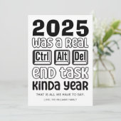 Funny New Years Vakantie Kaart (Staand voorkant)