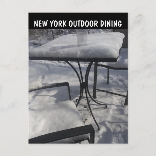 FUNNY NEW YORK OUTDEUR DINING BRIEFKAARTEN (Voorkant)