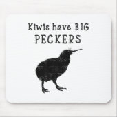 Funny New Zealand Quote Kiwis Have Big Peckers Quo Muismat (Voorkant)