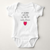 Funny newborn gift van tante gepersonaliseerde naa romper (Voorkant)