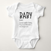 Funny Newborn Hilarious Baby Defintion Romper (Voorkant)