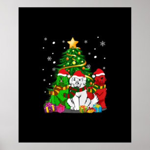 Funny Newfie Funny Newfoundland Dog Kerstmis Poster