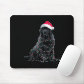 Funny Newfoundland Christmas Graphic Dog Lights Lo Muismat (Met muis)