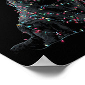 Funny Newfoundland Christmas Graphic Dog Lights Lo Poster (Hoek)