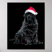 Funny Newfoundland Christmas Graphic Dog Lights Lo Poster (Voorkant)