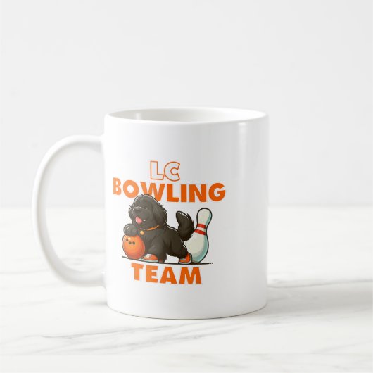 Funny Newfoundland Dog Bowling  Koffiemok (Links)