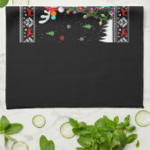 Funny Newfoundland Dog Kerstmis Theedoek (Gevouwen)