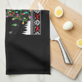 Funny Newfoundland Dog Kerstmis Theedoek (Quarter Fold)