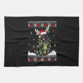 Funny Newfoundland Dog Kerstmis Theedoek (Horizontaal)