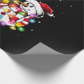 Funny Newfoundland Dog | kerstsnowman Light Cadeaupapier (Hoek)