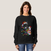 Funny Newfoundland Dog | kerstsnowman Light Trui (Voorkant volledig)