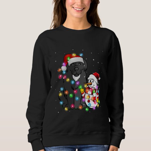 Funny Newfoundland Dog | kerstsnowman Light Trui (Voorkant)