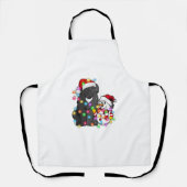 Funny Newfoundland Dog T-shirt met kerstmis Snowma Schort (Voorkant)