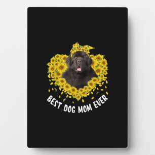 Funny Newfoundland Mam houdt van Sunflower Mors Da Fotoplaat