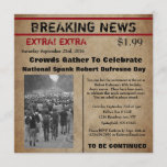 Funny Newspaper Birthday Invitation Kaart<br><div class="desc">Laat de feestbezoekers weten om zich klaar te maken voor een leuke en gekke avond met deze nieuwspapier verjaardagsuitnodiging!</div>