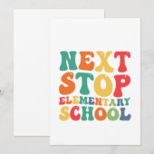 Funny Next Stop Elementary School Afstuderen Kaart (Voorkant / Achterkant)