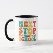 Funny Next Stop Elementary School Afstuderen Mok (Links)