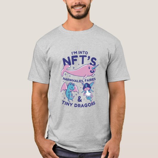 Funny NFTs Narwalale, Fairy, Tiny Dragons T-shirt (Voorkant)