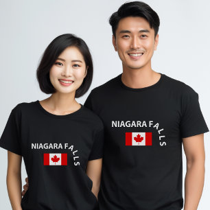 Funny Niagara Herfsten Waterval Canadese Vlag Donk T-shirt