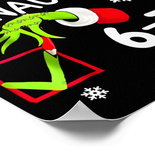 Funny Nice Naughty 6 7 Christmas 67 Meme Xmas Boys Poster (Hoek)