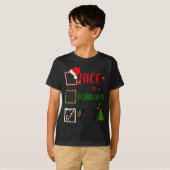 Funny Nice Naughty 6 7 Meme Christmas Six Seven  T-shirt (Voorkant volledig)
