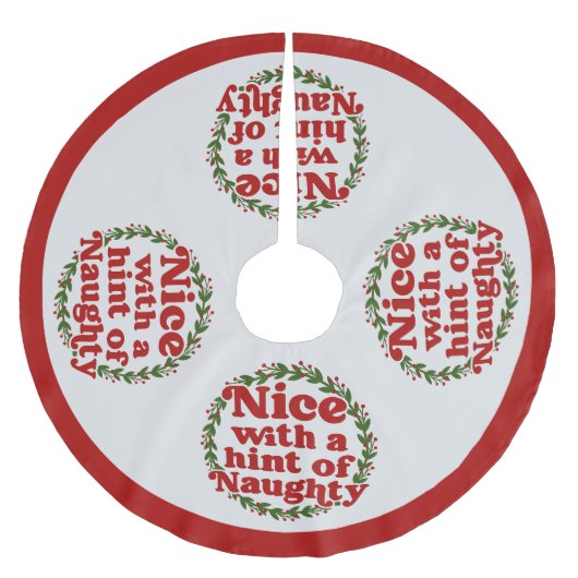 Funny Nice Naughty Quote Humor Red Green Kerstboom Rok (Voorkant)