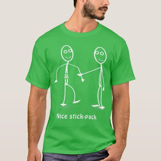 Funny Nice StickPack Stickman Costume Stick Figure T-shirt (Voorkant)