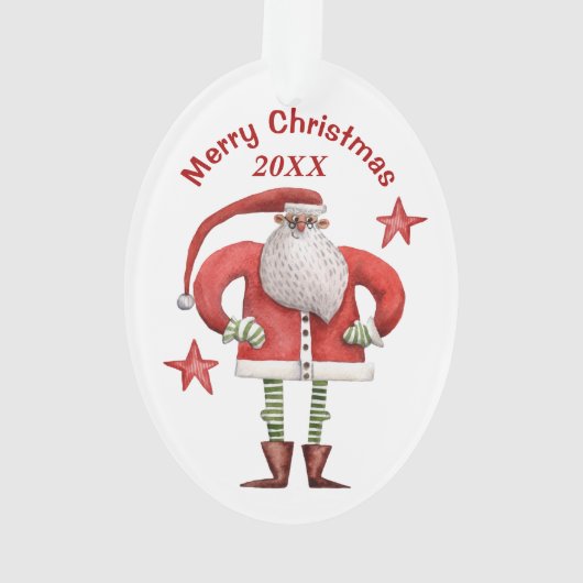 Funny Nice tot bewezen Naughty Santa Ornament (achterkant)