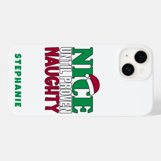 Funny Nice tot bewijs van Naughy-kerst Case-Mate iPhone Case (Achterkant (horizontaal))
