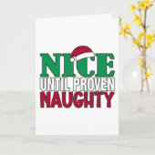 Funny Nice tot bewijs van Naughy-kerst Kaart (Gele Bloem)