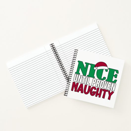 Funny Nice tot bewijs van Naughy-kerst Notitieboek (Binnen)