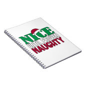 Funny Nice tot bewijs van Naughy-kerst Notitieboek (Rechterzijde)