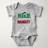 Funny Nice tot bewijs van Naughy-kerst Romper (Voorkant)