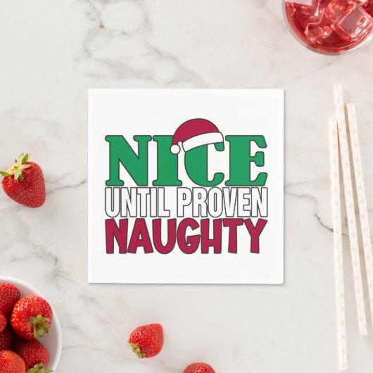 Funny Nice tot bewijs van Naughy-kerst Servet (Insitu)