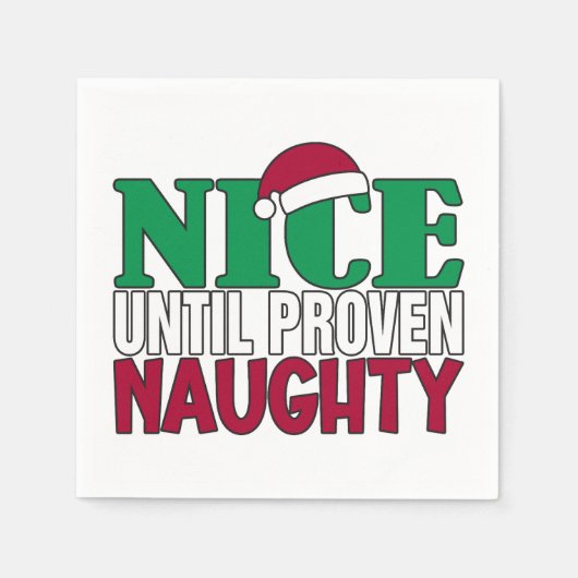 Funny Nice tot bewijs van Naughy-kerst Servet (Voorkant)