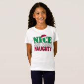 Funny Nice tot bewijs van Naughy-kerst T-shirt (Voorkant volledig)