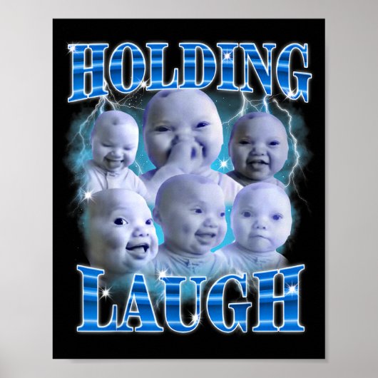 Funny Niche Baby Gen Z Meme Ai Viral Giggling Ai L Poster (Voorkant)