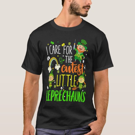 Funny NICU Nurse Care For Little Leprechauns St Pa T-shirt (Voorkant)